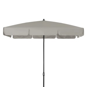 Hellgrauer Doppler Balkonschirm Waterproof, 115x188 cm, mit Knickfunktion.