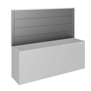 Biohort Sichtschutz Hochbeet, dunkelgrau-metallic, 91x398cm. Zubehör für Hochbeete.