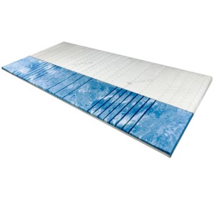 AM Qualitätsmatratzen Gel Topper 180x200cm, 7 Zonen Deluxe, Gelschaum mit atmungsaktivem Bezug.