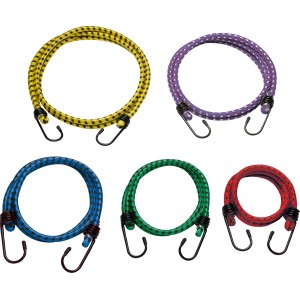 20-teiliges Expander-Set mit Spanngurten in verschiedenen Farben und Größen zur Ladungssicherung.