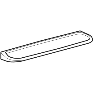 Geberit Renova Wandablage, 50x14cm, Alpinweiß, mit KeraTect Glasur für Bad.