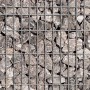 Scherf Fertig-Gabione mit grau-weißem Marmorbruch, 100x50x50 cm. Gabionen für Mauersysteme.