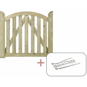 Plus Holz Einzeltor Ligno Nadelholz DIN L druckimprägniert 100 cm x 88/86 cm