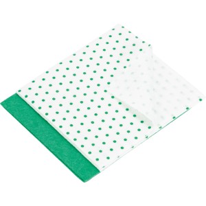 Spül- und Haushaltstuch Vlies, 2er-Set, grün/weiß gepunktet, für Küche & Haushalt.