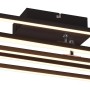 Moderne, schwarze LED-Deckenleuchte Corso mit rechteckigem Design für Wohnräume.