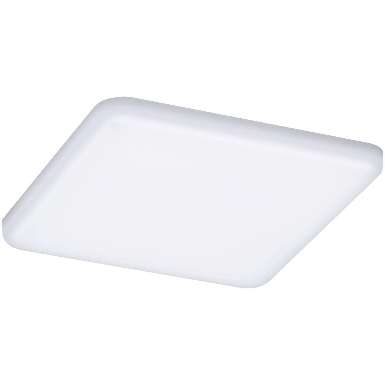 Eckiges, weißes Paulmann LED-Einbaupanel Veluna VariFit, 125x125 mm, 8,5 W, 4.000 K, für Einbaustrahler.