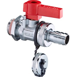 Schell F + E-Kugelhahn mit Hebelgriff 1/2" mit ASAG Schlauchverschr. 16 bar