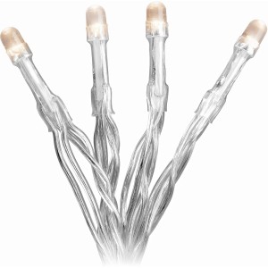 Konstsmide LED Lichterkette mit 20 warmweißen LEDs für den Innenbereich, transparentes Kabel.