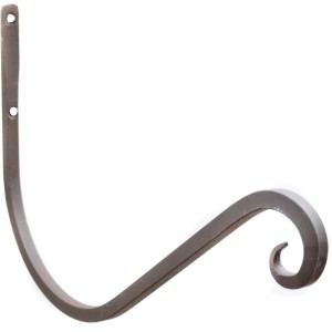 Brauner Wandhaken aus Metall, 33 cm, für Gartendeko, Laternen oder Blumenampeln.