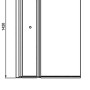 Technische Zeichnung: Ideal Standard Connect Air Duschwand mit Tür, beidseitig verwendbar.