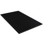 Schwarzes Akustikpaneel mit Lederfolie, 56,1x240 cm, zur Wand- und Deckengestaltung.