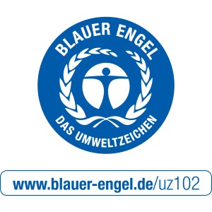 Blauer Engel Umweltzeichen für emissionsarme Tauris Innenfarbe.