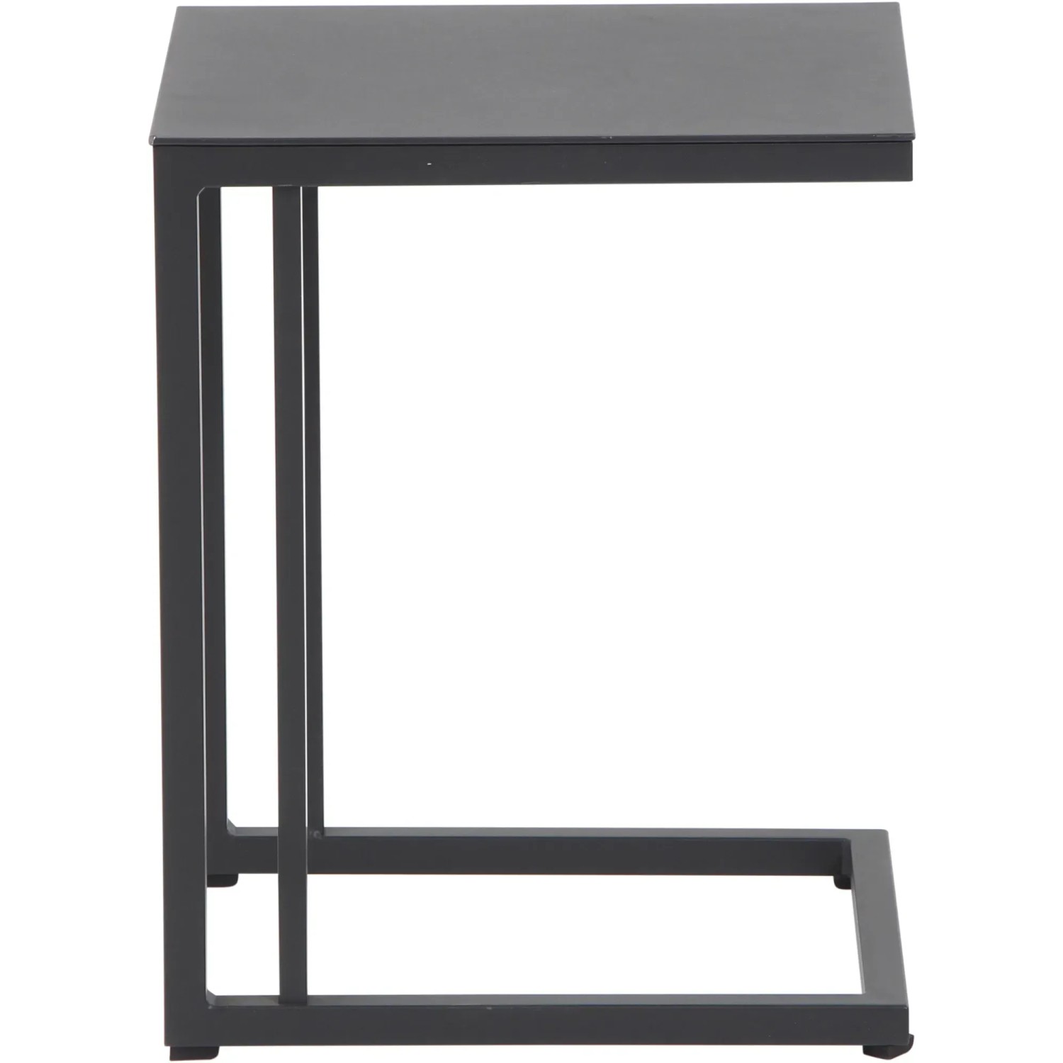 Rechteckiger, anthrazitfarbener Siena Garden Gartentisch Ramo, 33,5x40 cm, ideal für kleine Balkone.