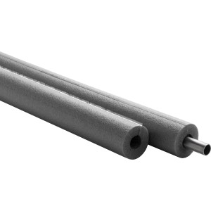 Graue, selbstklebende NMC Climatube Rohrisolierung 35-13 für Heizungsrohre.