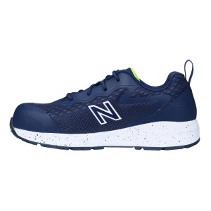 New Balance Logic S1 PL Sicherheitsschuh, marine/gelb, Gr. 40, mit weißer Sohle und "N"-Logo.