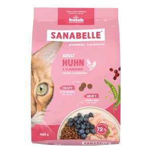 Sanabelle Katzen-Trockenfutter Adult Huhn & Blaubeeren 400 g