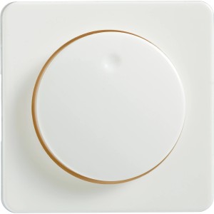 Weiße OBI Abdeckung für Dimmer Uranus. Abdeckrahmen aus Kunststoff für Unterputz-Dimmer.