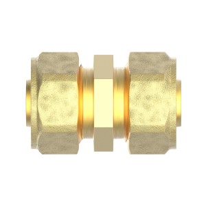 Kirchhoff Klemmfitting Verbindungsstück 20 mm aus Messing für MSVR-Blank Mehrschichtverbundrohr.