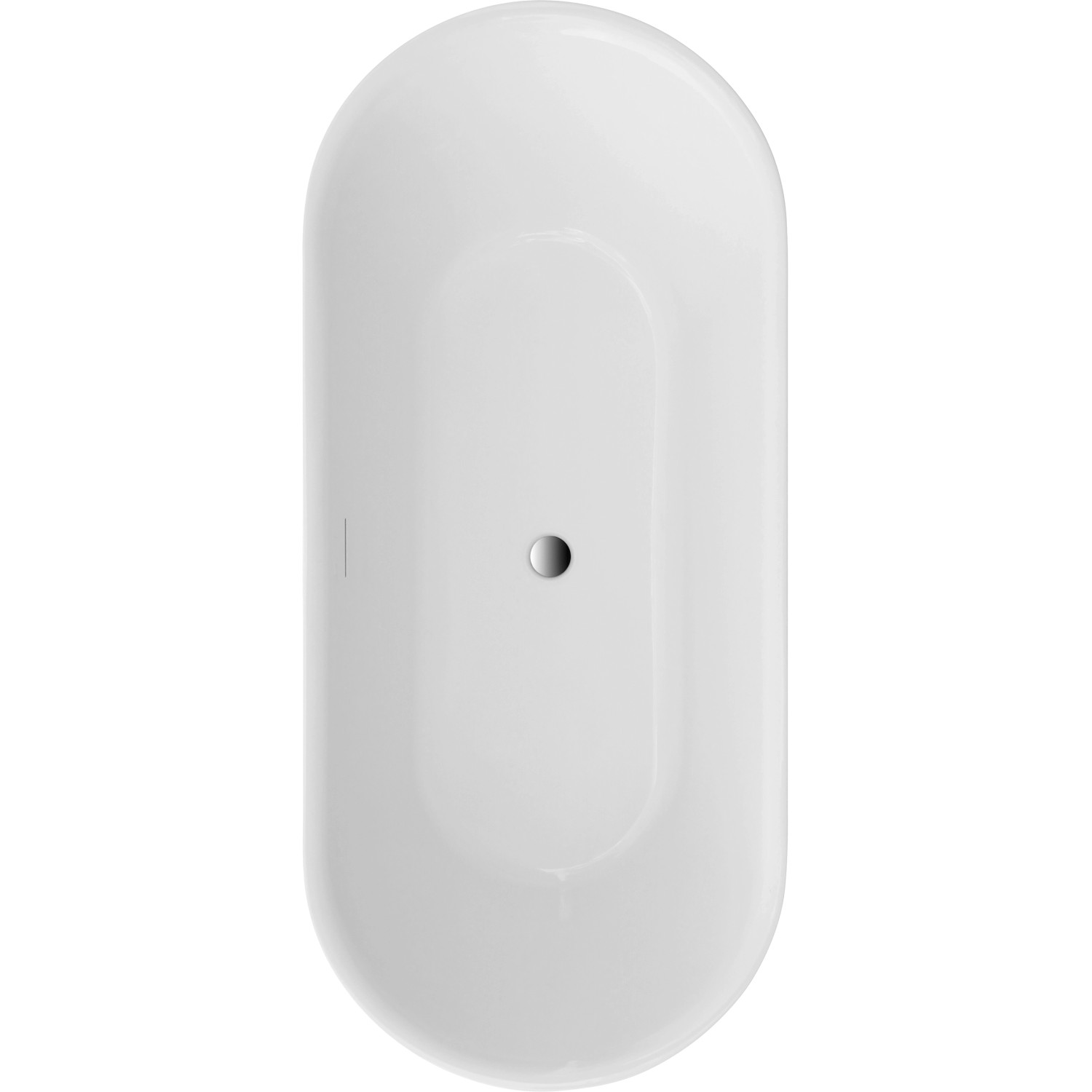 Ottofond freistehende Badewanne Eko, 170x75 cm, weiß, von oben.