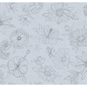d-c-fix Tischdecke Palmas Grau mit Blumenmuster, Meterware.