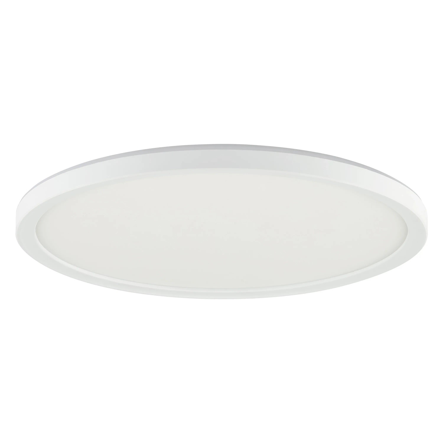 Weiße, runde LED Deckenleuchte Velion von Brilliant, Durchmesser 29,3 cm.