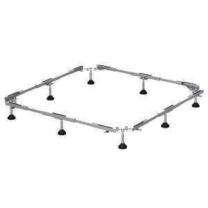 Bette Fuß-System für Steel Duschwanne 90x90 cm, Metallrahmen mit höhenverstellbaren Füßen.