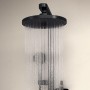 Ideal Standard Duschpaneel mit Thermostat, Regen- und Handbrause, Schwarz Matt.