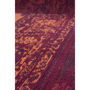 Roter Vintageteppich Viva 360 mit Jacquard Muster, 200x290 cm. Flachgewebe mit weicher Haptik.