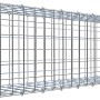Leere Gabiona C-Ring-Gabione, 30x100x20 cm, Maschenweite 5x5 cm, aus verzinktem Drahtgitter.
