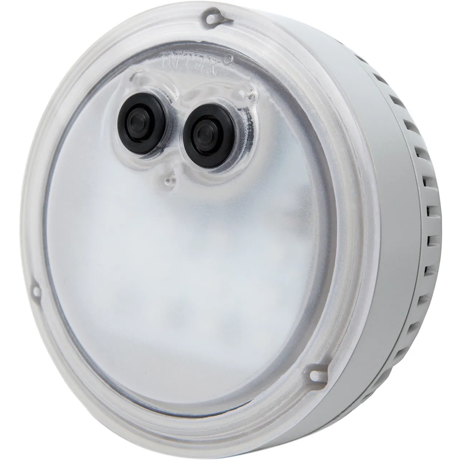 Detailaufnahme der Steuereinheit für Intex PureSpa Greywood Deluxe, einem aufblasbaren Whirlpool.