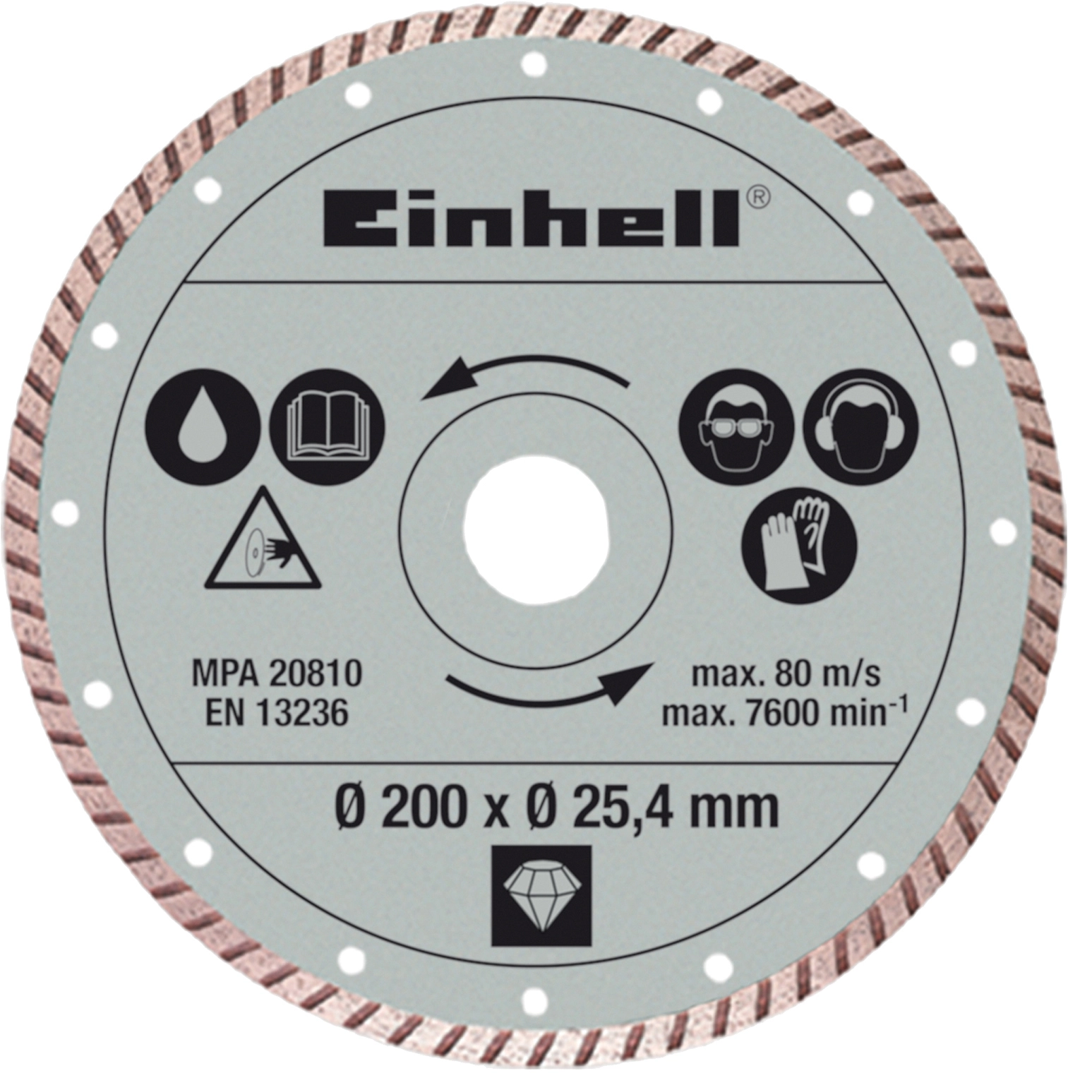 Einhell Diamanttrennscheibe 200 mm x 25,4 mm Turbo kaufen bei OBI