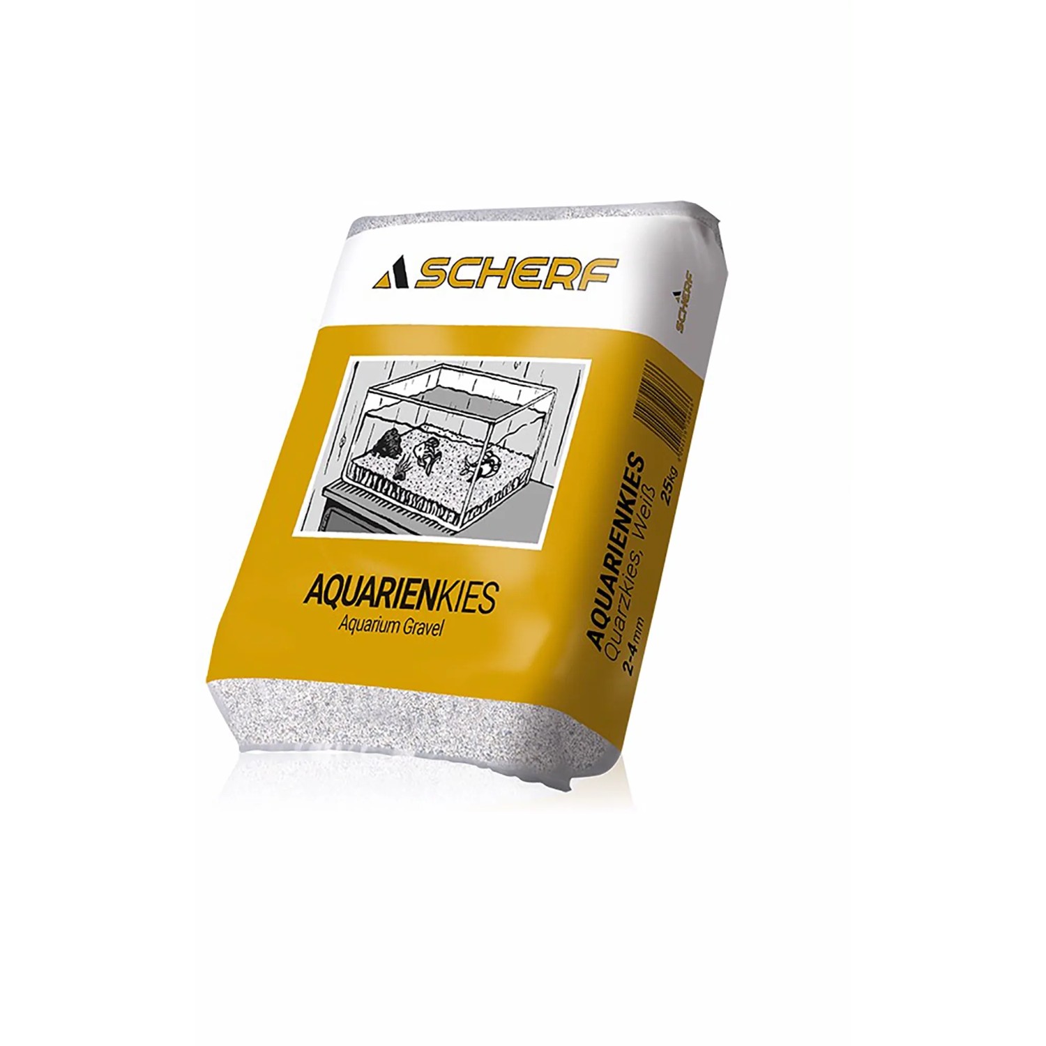 Sack Aquarienkies, Quarzkies, Weiß, 2-4 mm, 25 kg, für Aquarien.