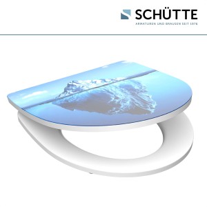 Schütte WC-Sitz Iceberg mit Absenkautomatik und Eisberg-Motiv.