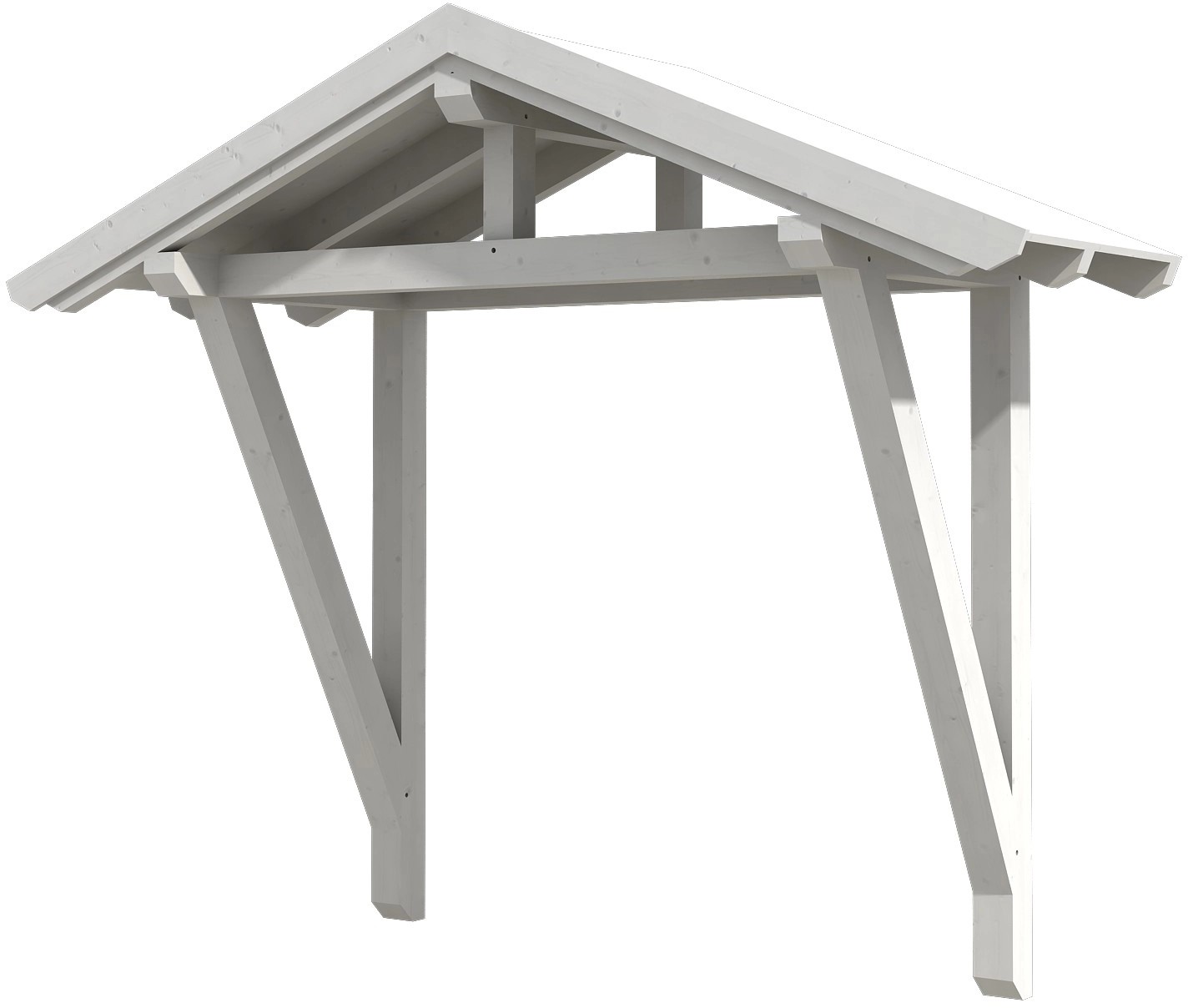 Skan Holz Haustür-Vordach Stralsund 2 Weiß lasiert 289 cm x 116 cm ...