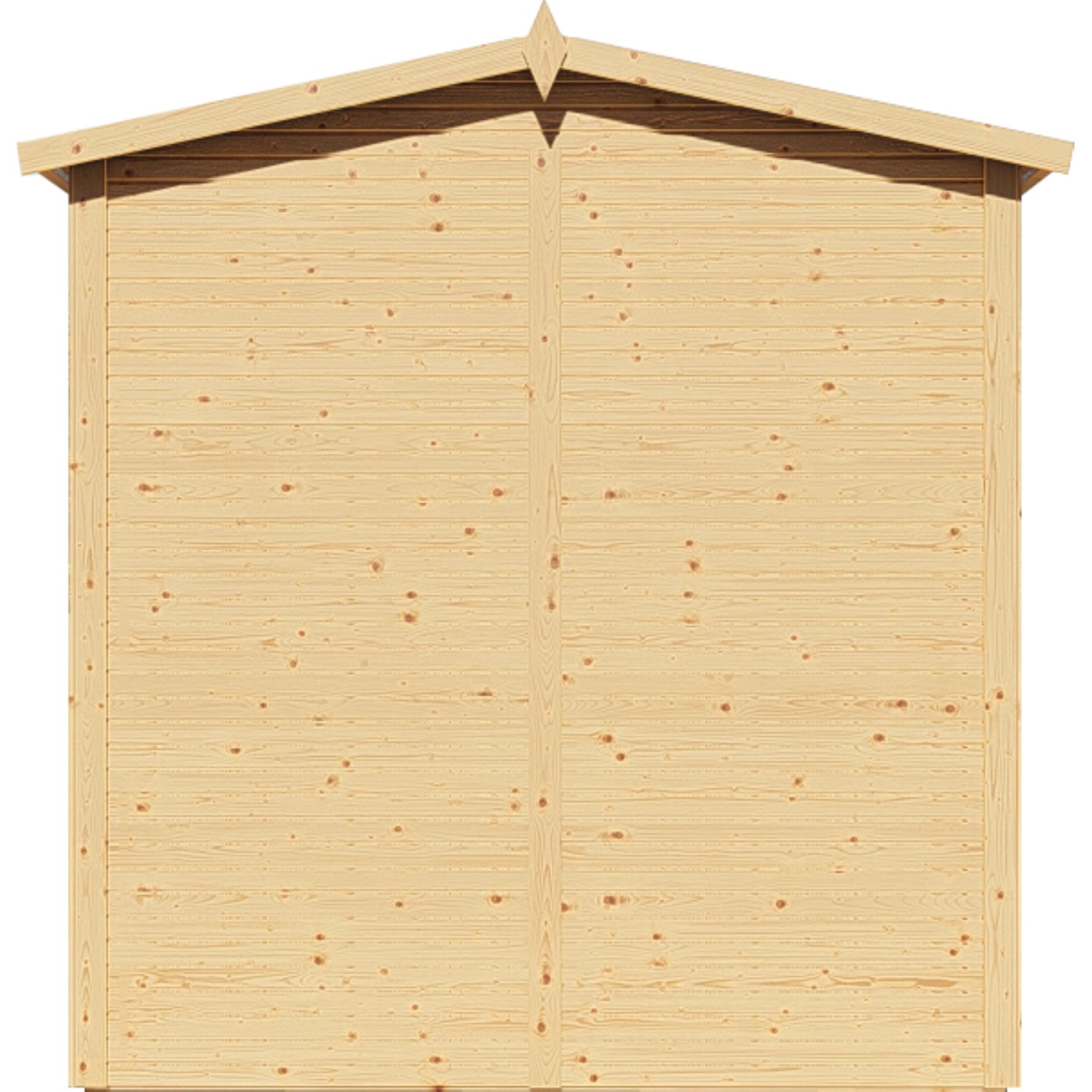 Bertilo Gerätehaus aus Holz, naturbelassen, 103x207 cm. Gartenhaus mit Satteldach.