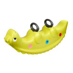 Grüne BIG Kinderwippe Sammy Rocker für bis zu 3 Kinder mit Griffen.