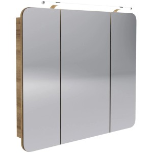 Fackelmann Spiegelschrank Einzelartikel Asteiche 90 cm mit Softclose Türen