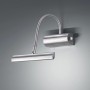 LED-Wandleuchte Curtis in Nickel matt mit Dimmer und Flexarm.