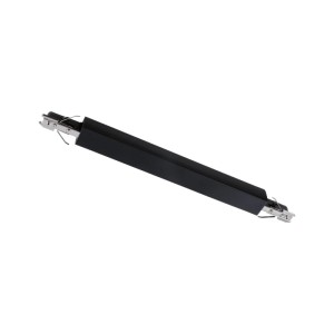Paulmann URail Schienenadapter Zigbee 3.0, dimmbar, schwarz matt, mit silbernen Anschlüssen für LED-Schienensysteme.