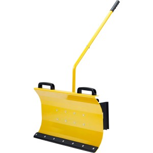 Gelbes Texas Schneeräumschild Combi 800 für Schneefräsen mit Gummischürfleiste.