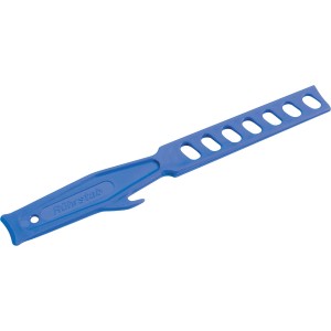 Blauer LUX Rührstab Classic, 28 cm, aus Kunststoff mit Haltegriff für Farbeimer.