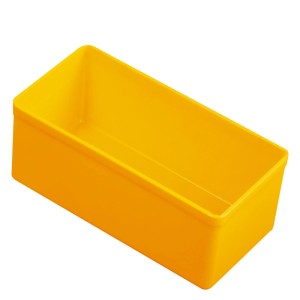 Gelbe Einsatzbox Nr. 2-45 für Kleinteile, ideal zur Sortierung in Werkstattschubladen und Aufbewahrungssystemen.