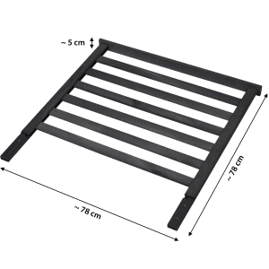 Dobar Rankgitter-Aufsatz Magic Kubus 2.0, anthrazit, 78x78cm, für Holz-Hochbeete. Ideal für Kletterpflanzen.