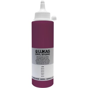 Lukas Cryl Studio Acrylfarbe Mauve, 250ml Plastikflasche für Bastelarbeiten.