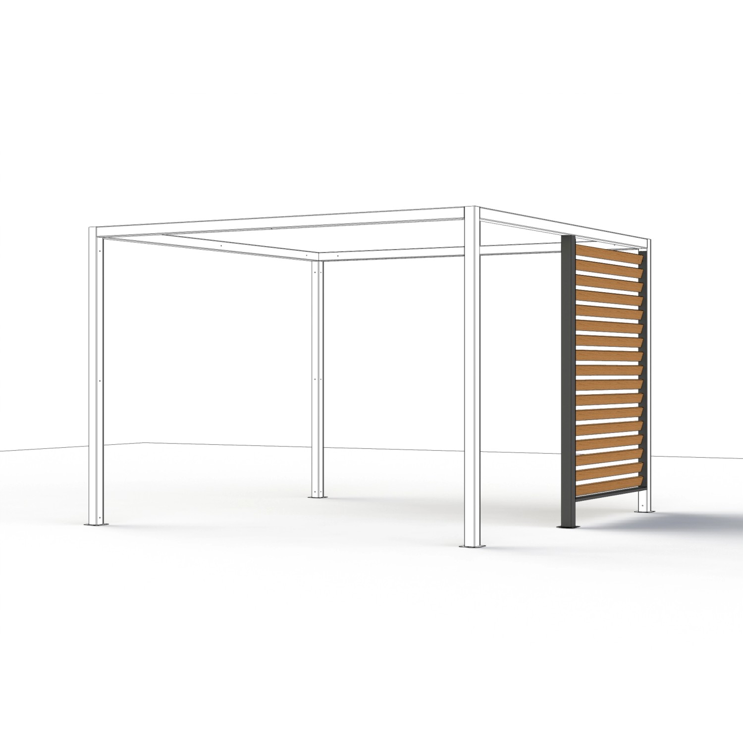 Siena Garden Sichtblende Schattenmanufaktur für Pergola, Holzoptik, 150x210 cm.