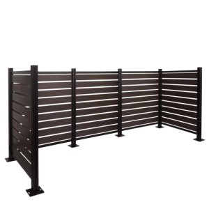 MCW Alu Mülltonnenzaun K57 anthrazit, 130x300x110cm, zur Verkleidung von Mülltonnen im Garten.