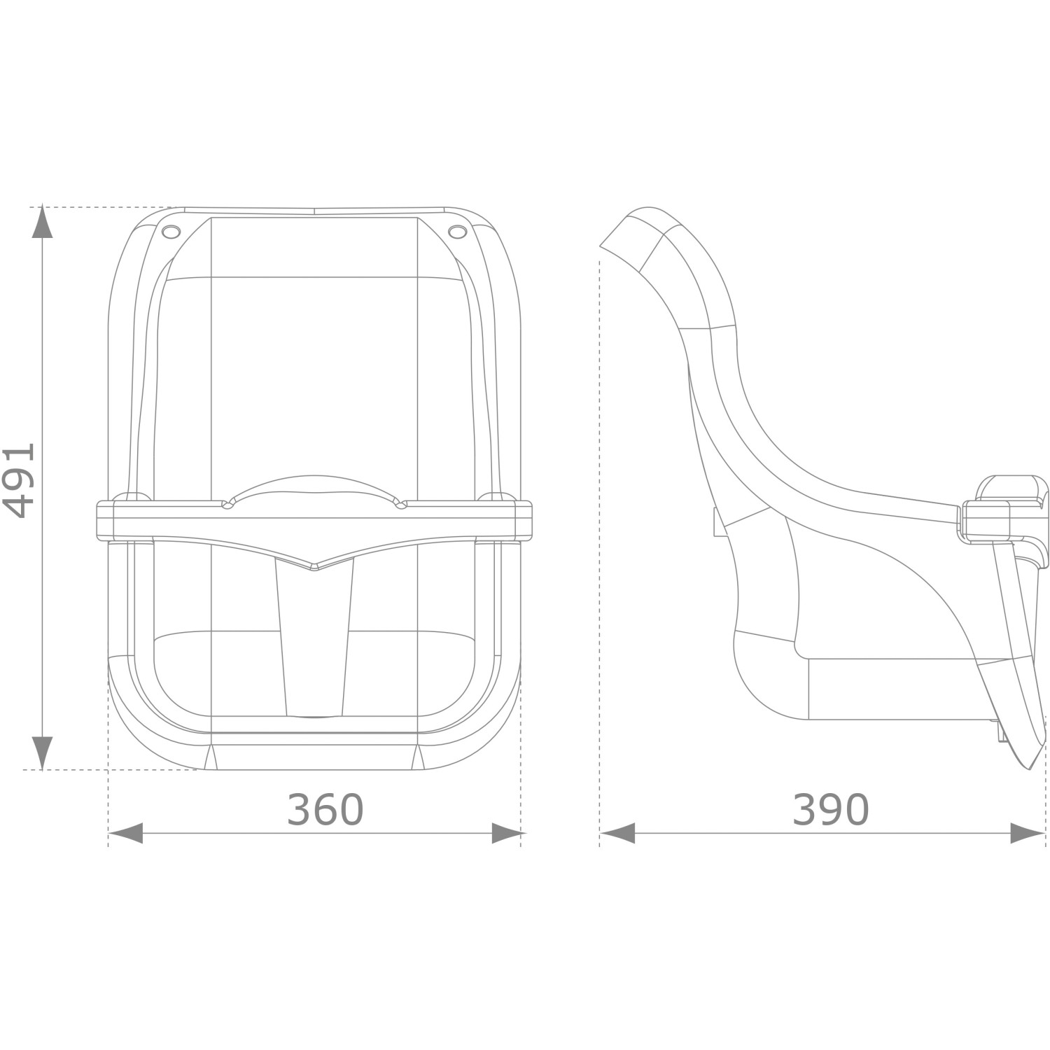 Axi Babyschaukelsitz in Orange und Lindgrün, technische Zeichnung mit Maßen für Rutschen & Schaukeln.