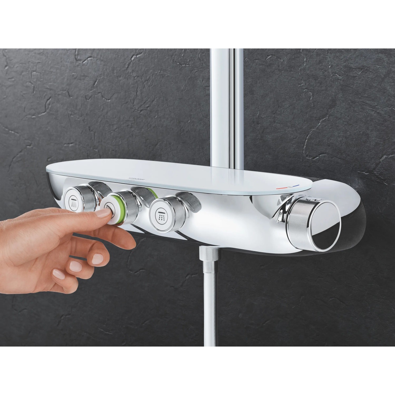 Grohe Rainshower SmartControl 360 Duo Duschsystem mit Hand, Kopfbrause und intuitiver Bedienung.