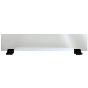 Spirella Glasregal Taku, 60cm, schwarz matt. Bad-Wandregal mit Glasablage und schwarzen Halterungen.