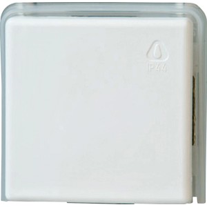 Kopp Aus-/Wechselschalter Arktisweiß, Unterputz-Schalter für Feuchträume, IP44